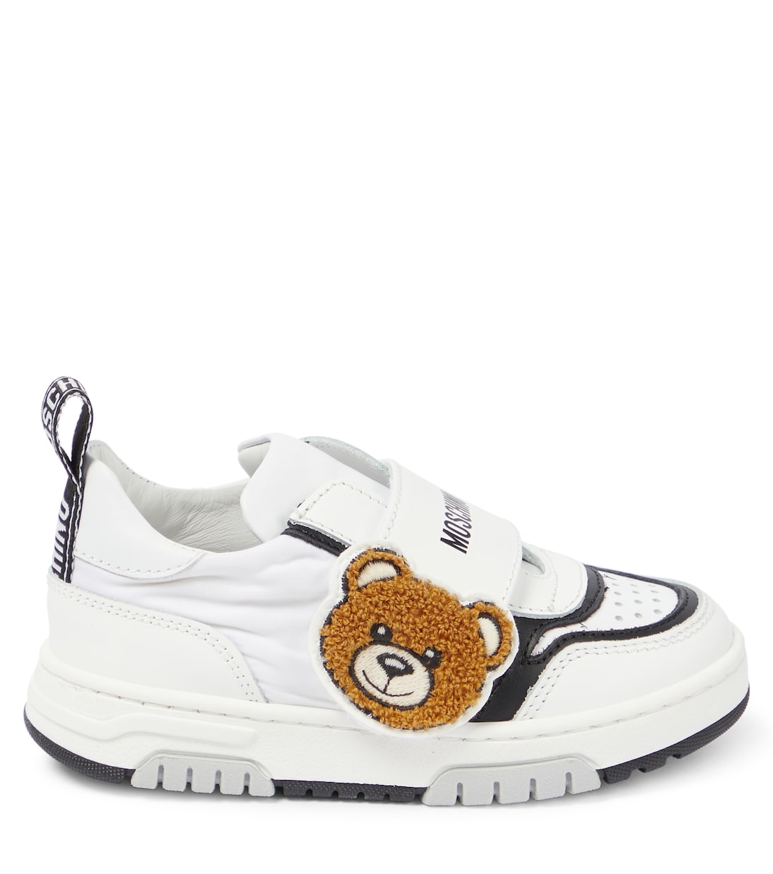 Sneakers in pelle con logo | Moschino Kids