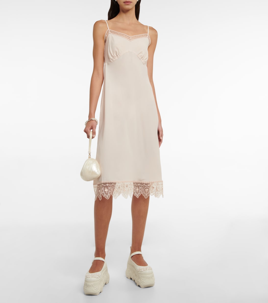 Lace-trimmed midi dress | Simone Rocha