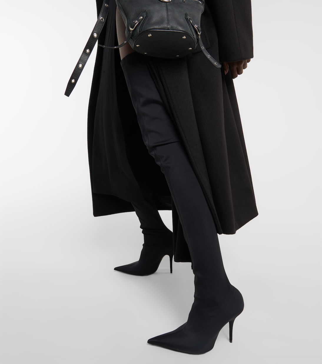 Knife over the knee sock boots in black Balenciaga Mytheresa