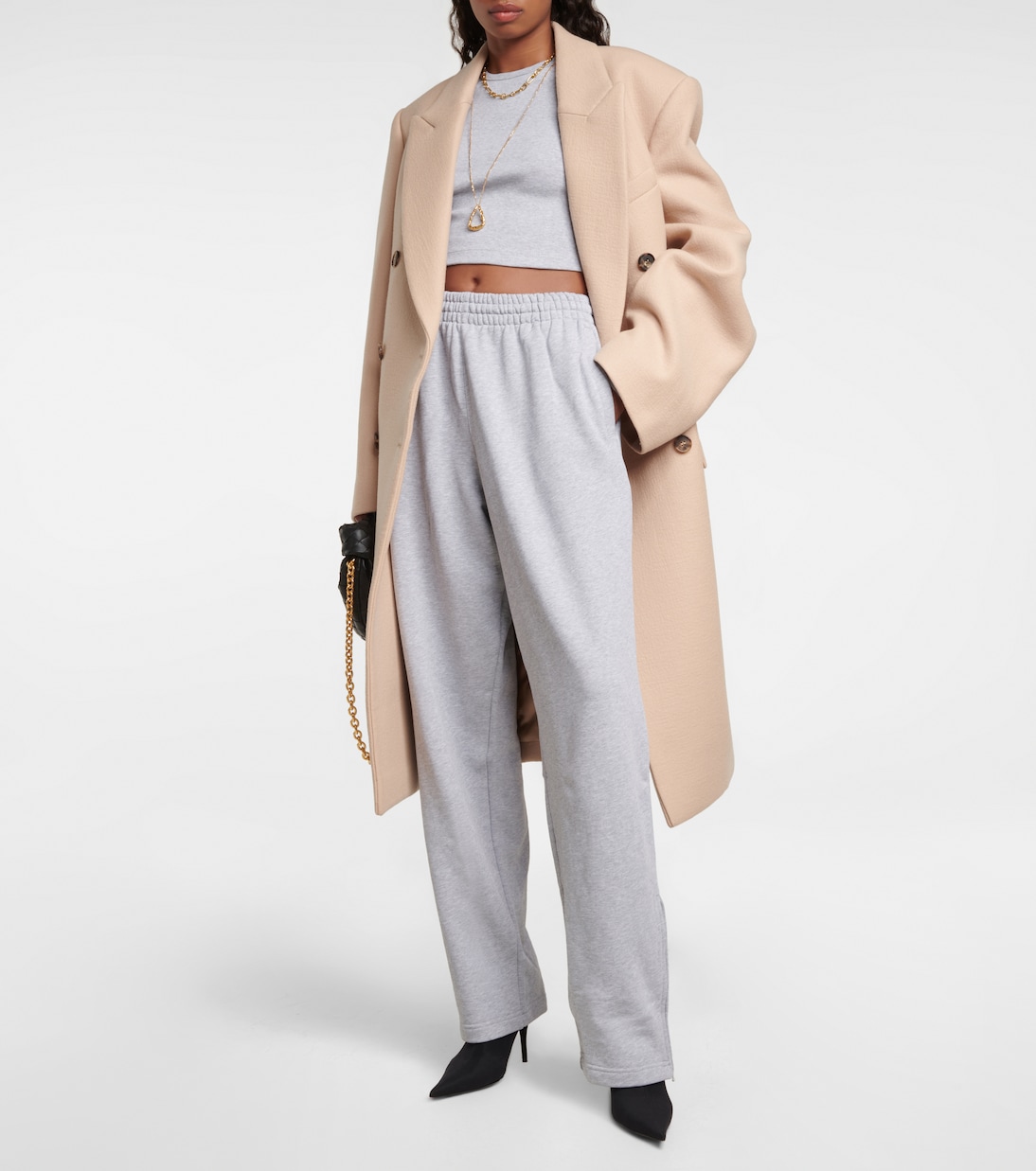 x Hailey Bieber wide-leg cotton sweatpants | Wardrobe.NYC