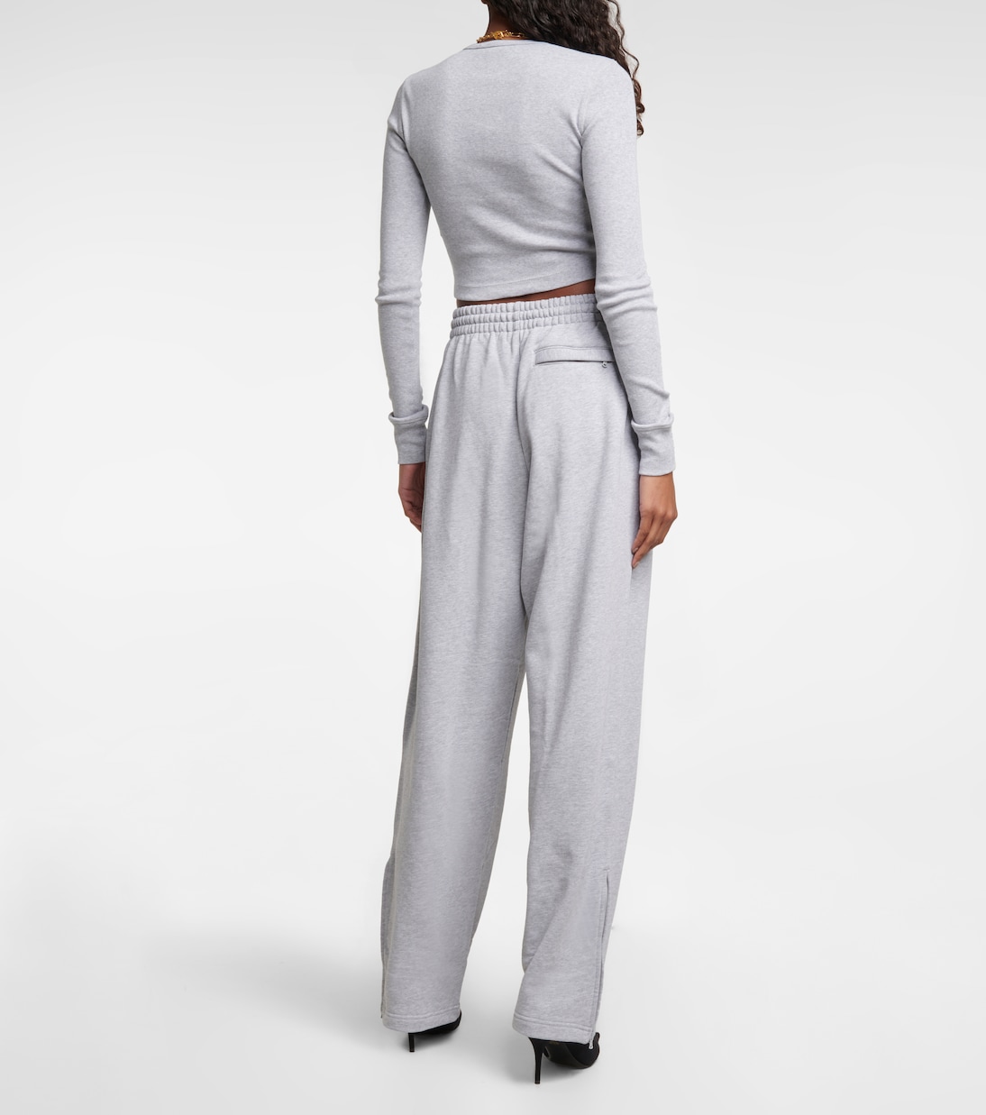 x Hailey Bieber wide-leg cotton sweatpants | Wardrobe.NYC
