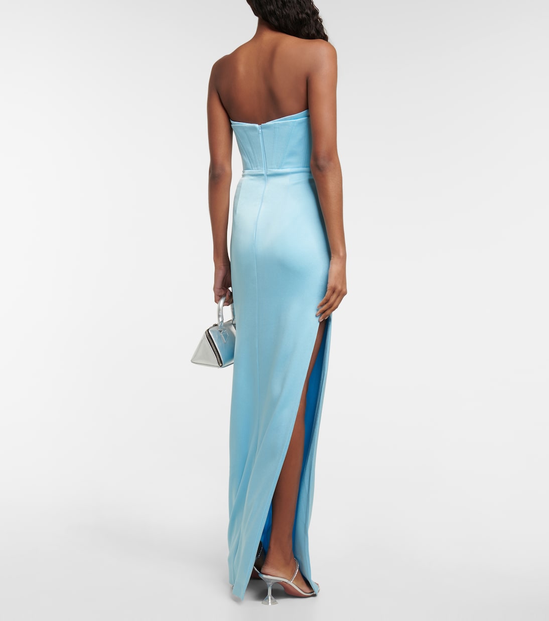 Robe longue Honore en satin | Alex Perry