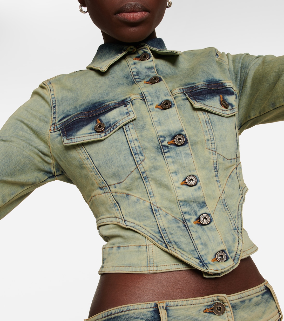 Veste raccourcie Claw en jean | KNWLS