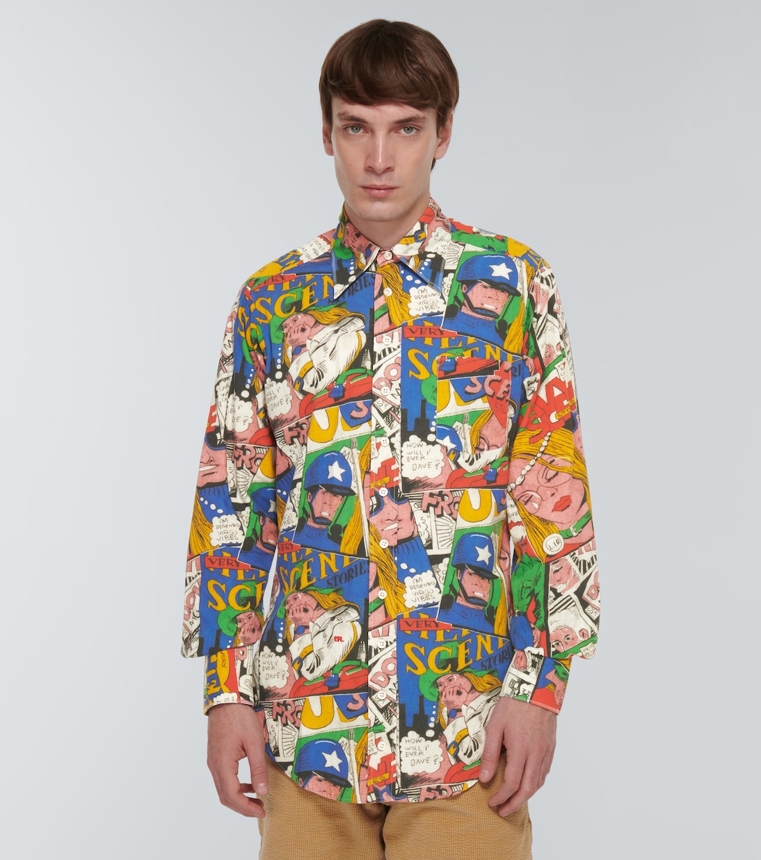 Camicia in cotone con stampa | ERL