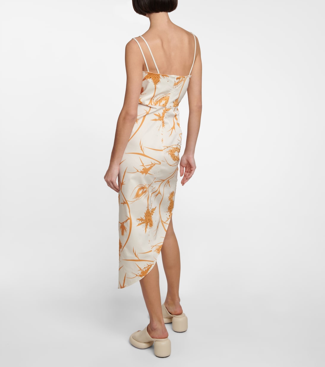 Vestido midi asimétrico estampado | Jacques Wei