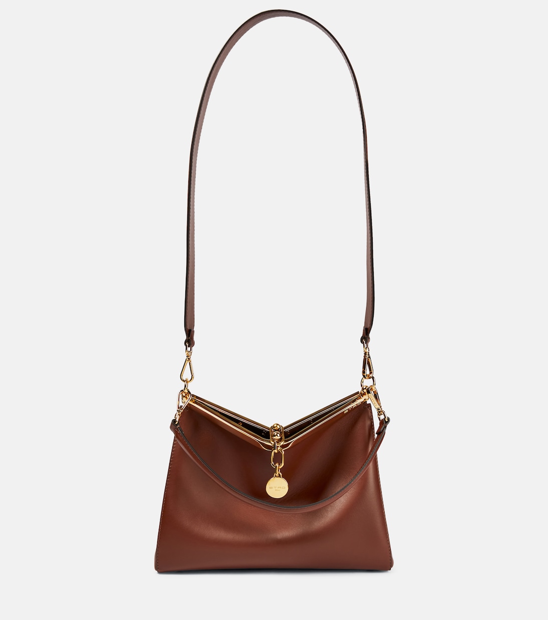 Vela leather shoulder bag in brown Etro Mytheresa