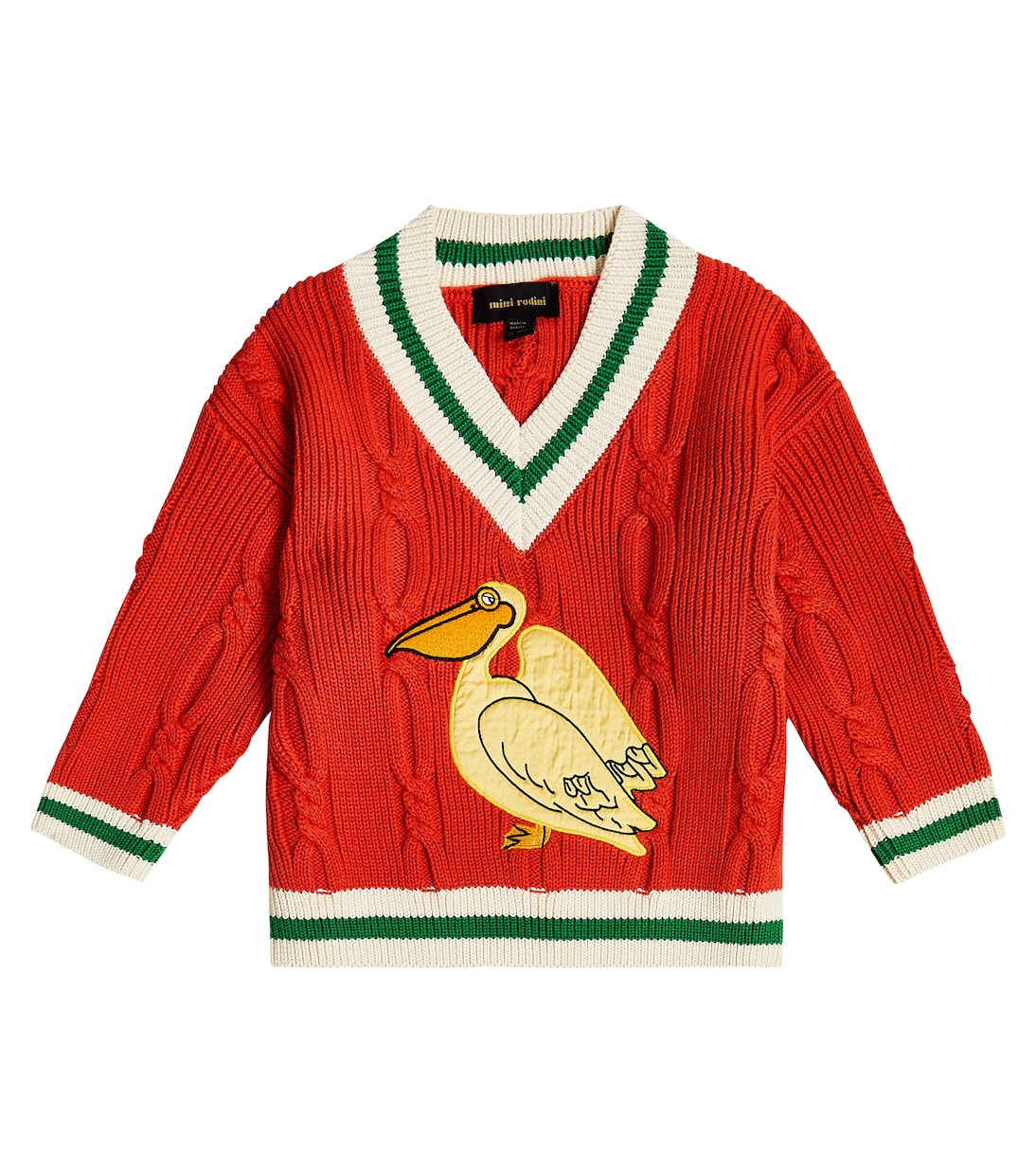 Jersey en punto de algodón bordado | Mini Rodini
