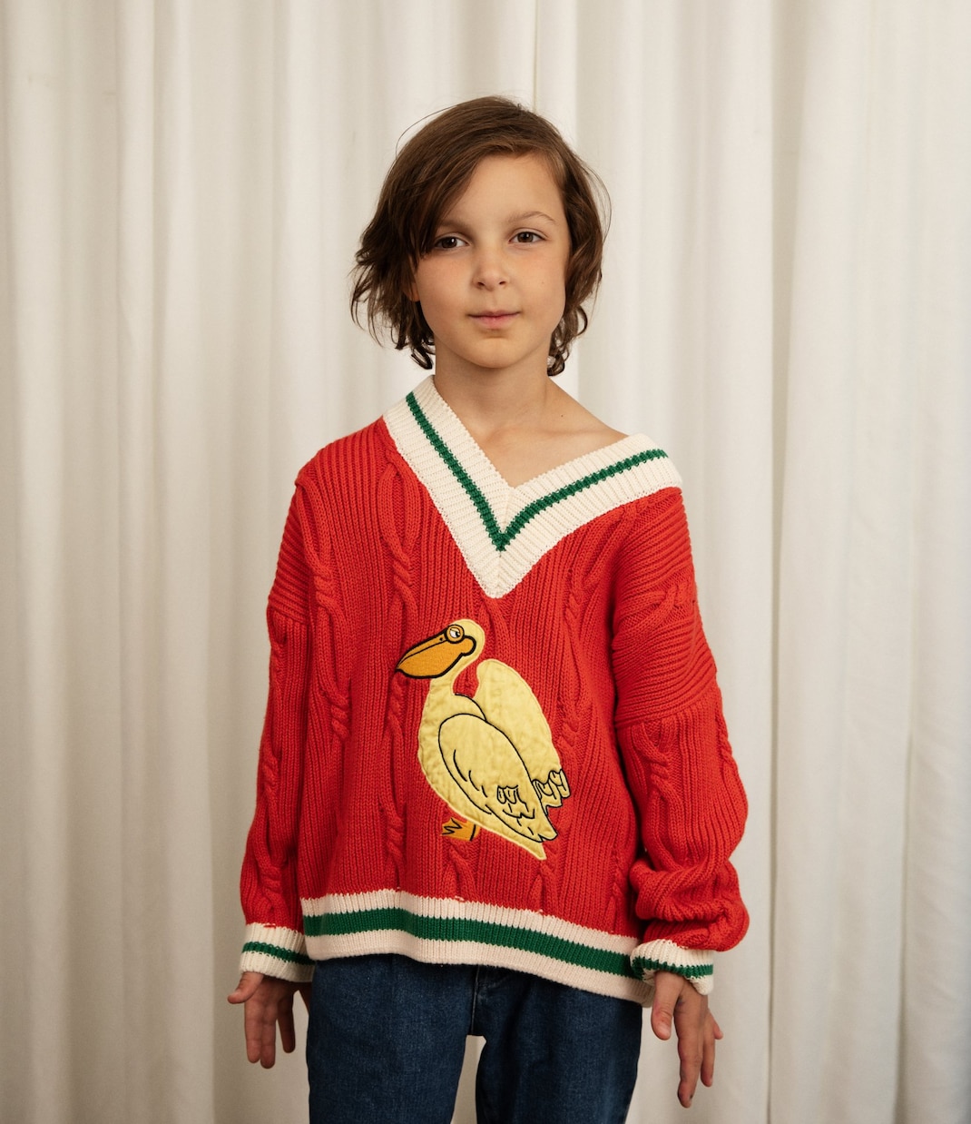 Jersey en punto de algodón bordado | Mini Rodini