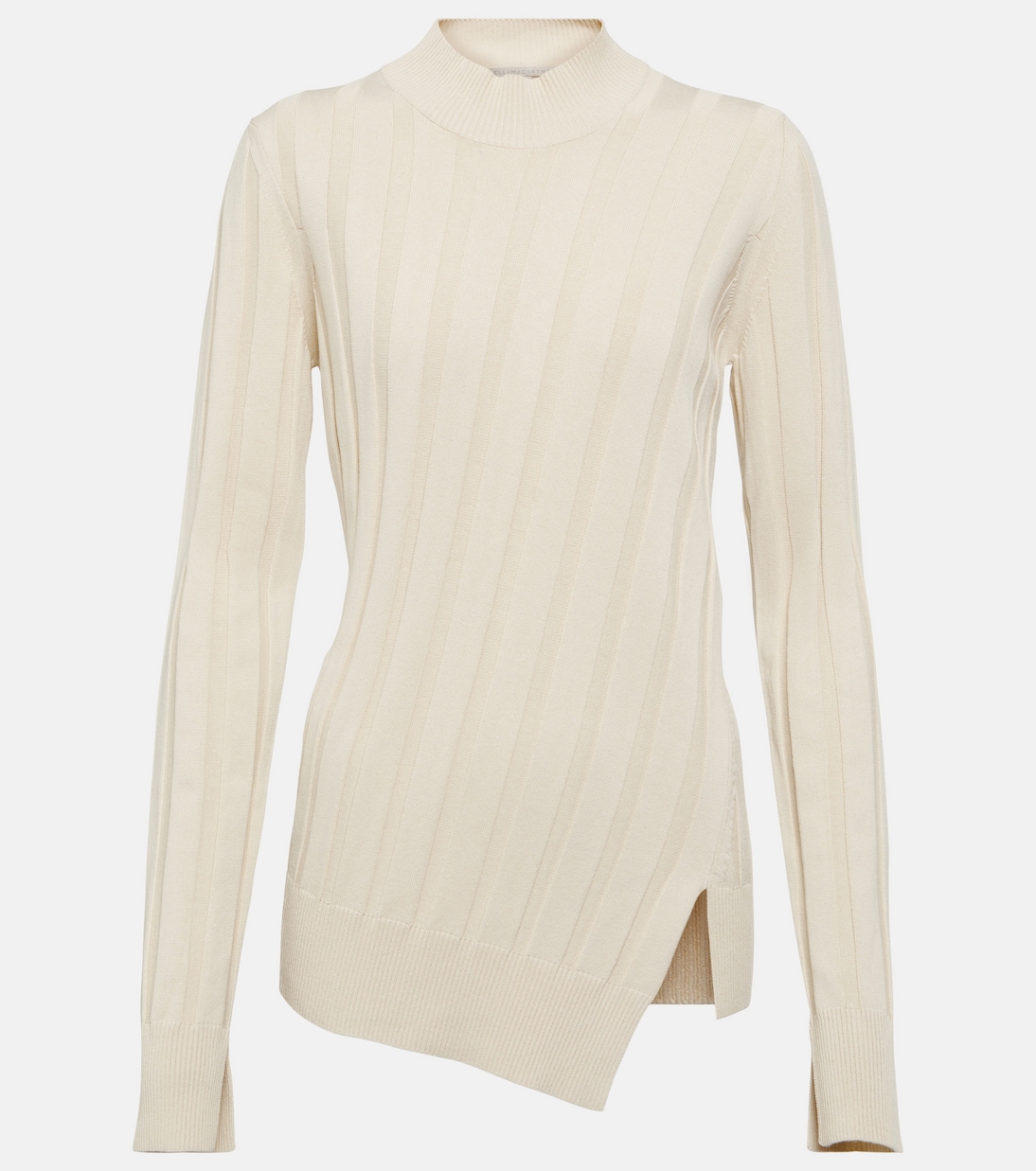 Pullover asimmetrico in maglia a coste | Stella McCartney