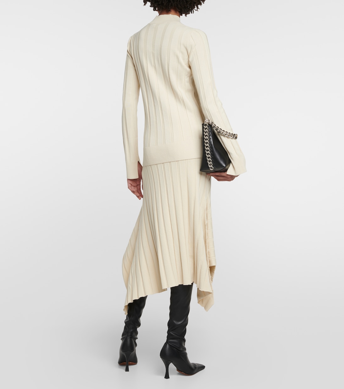 Pullover asimmetrico in maglia a coste | Stella McCartney