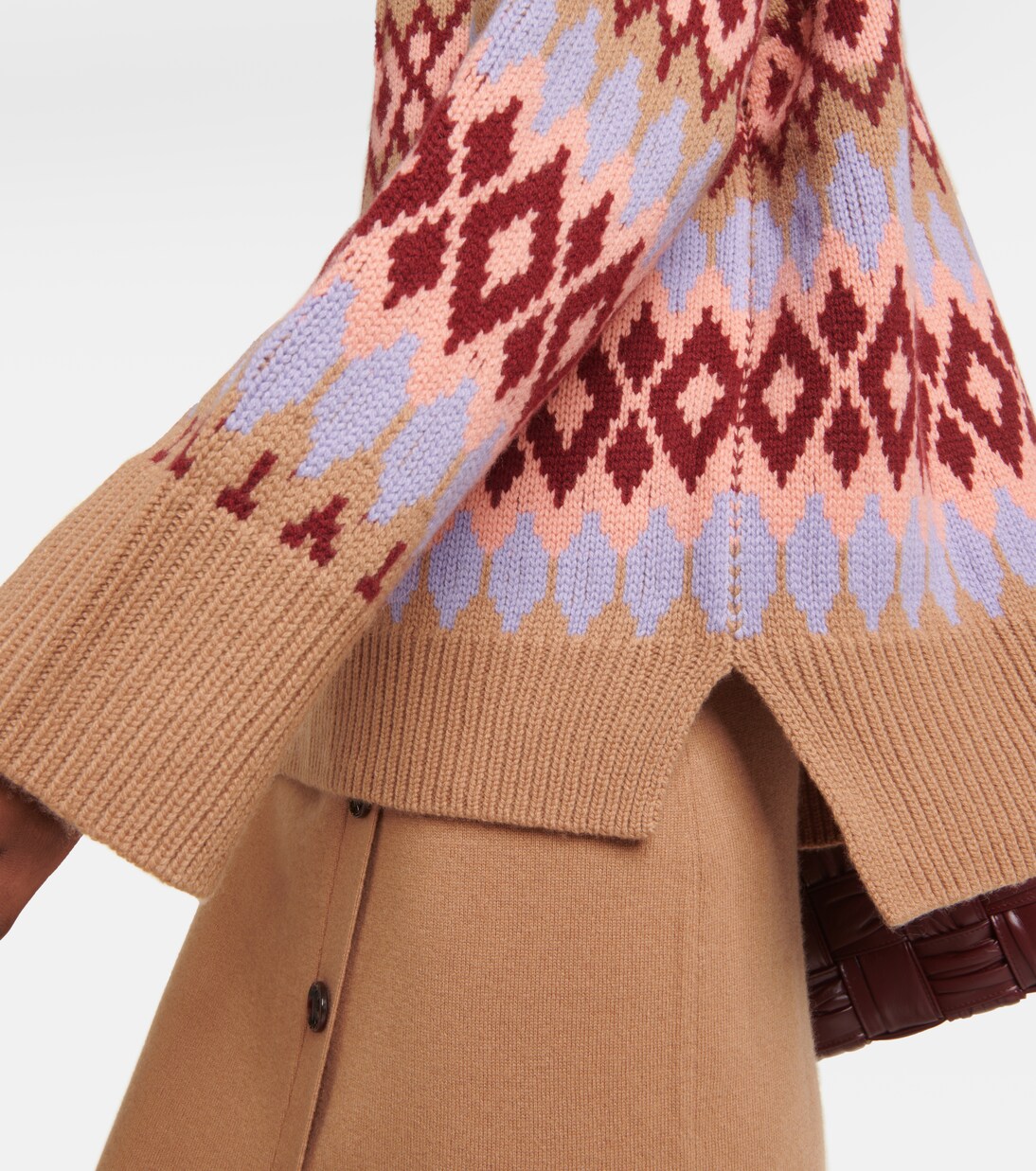 Intarsia wool and cashmere turtleneck sweater | Jardin des Orangers