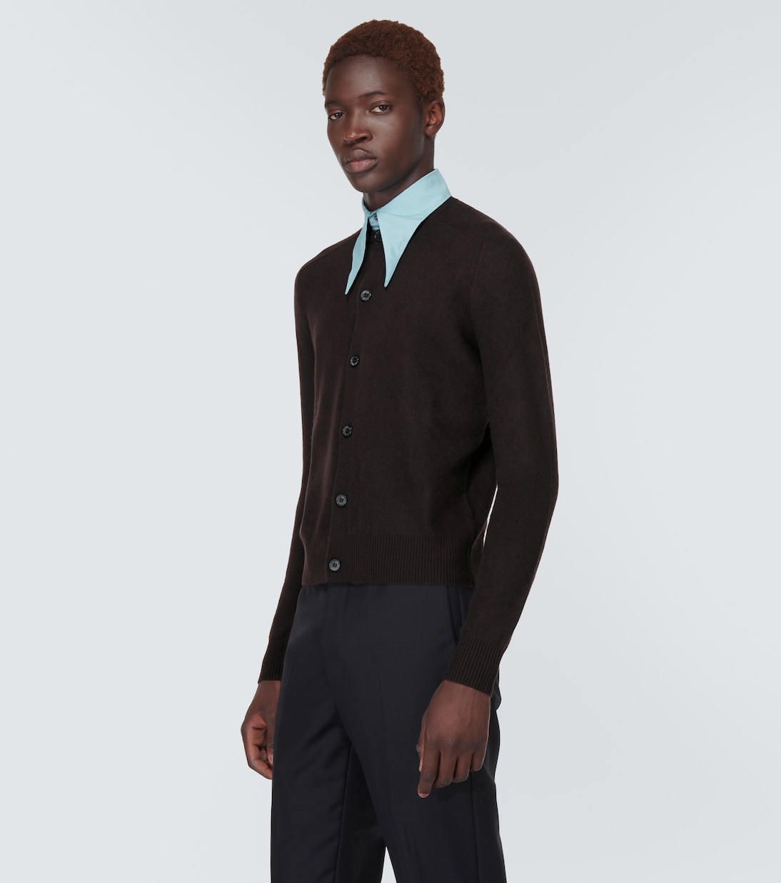 Cardigan in misto cashmere  | Prada