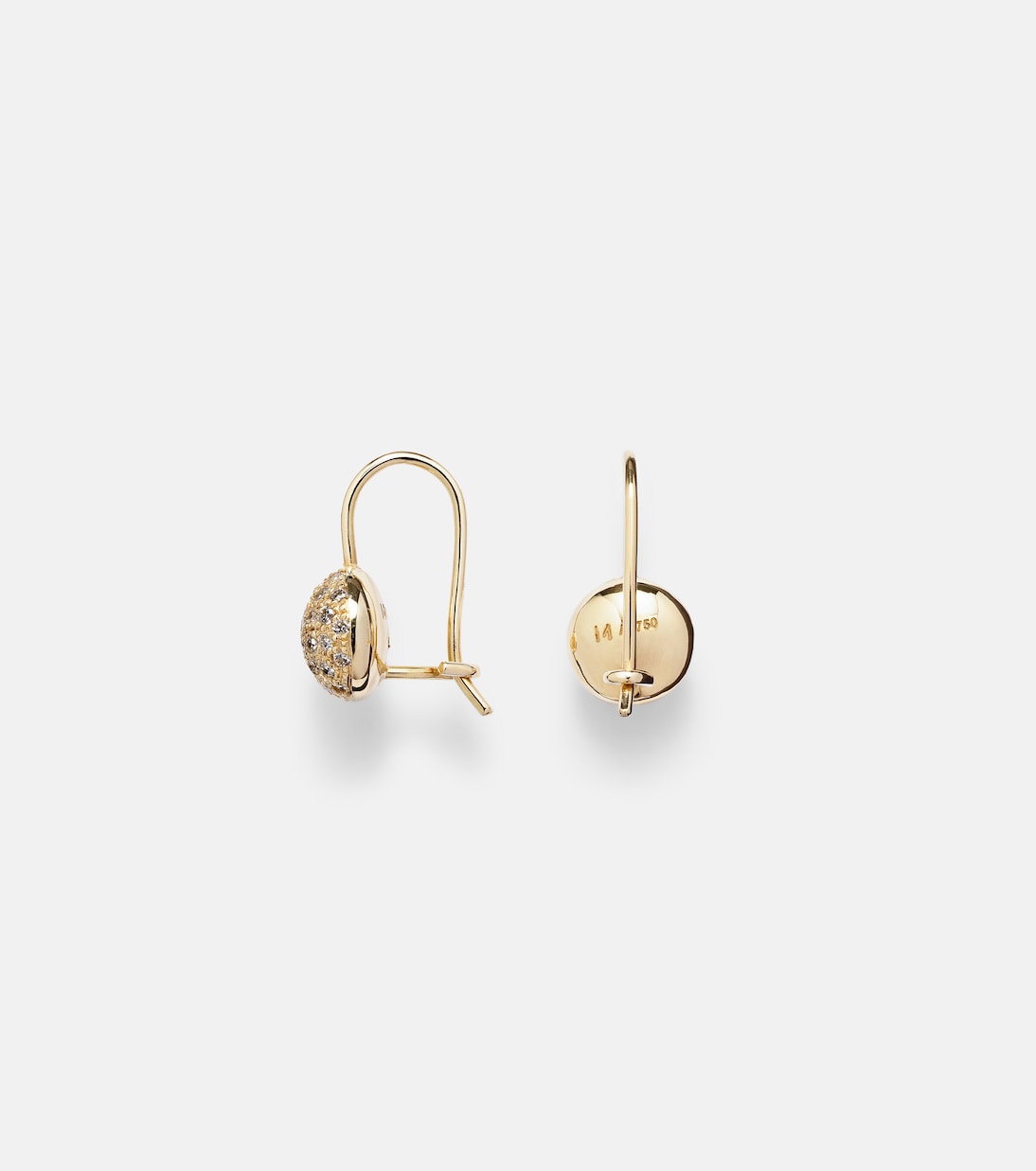 Orecchini in oro 18kt con diamanti di ILEANA MAKRI, eleganti e moderni per giovani trendsetter