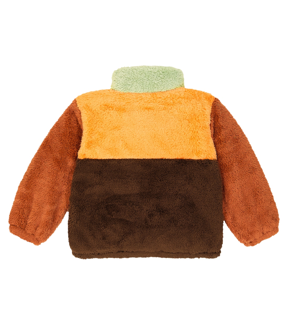 Colorblocked faux shearling jacket | Tinycottons