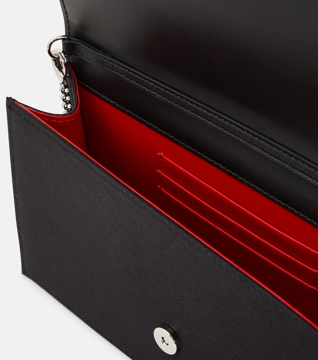 Clutch Loubi54 Small in seta e pelle | Christian Louboutin