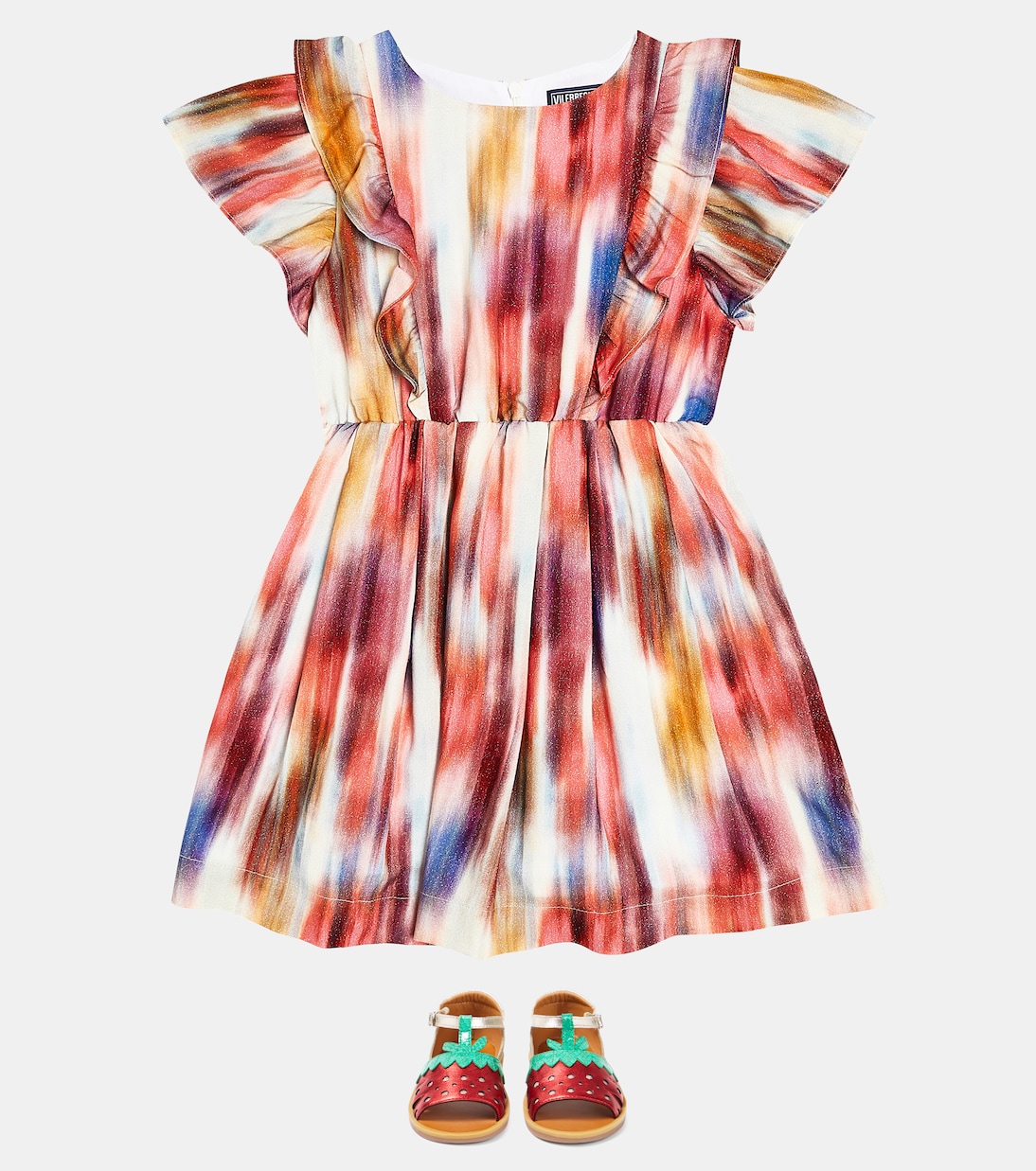 Abito tie-dye Gikat con volant | Vilebrequin Kids