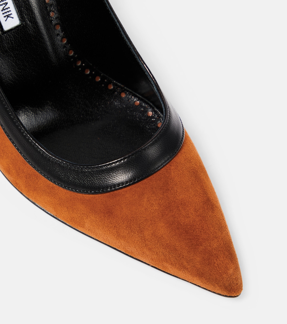 Mules Dalina 90 in suede con pelle | Manolo Blahnik