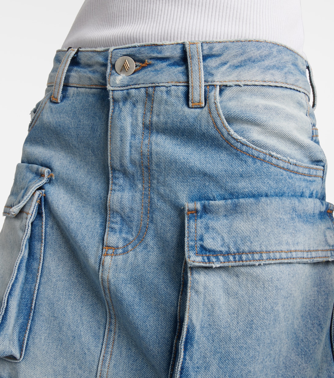 Jupe longue cargo en jean | The Attico