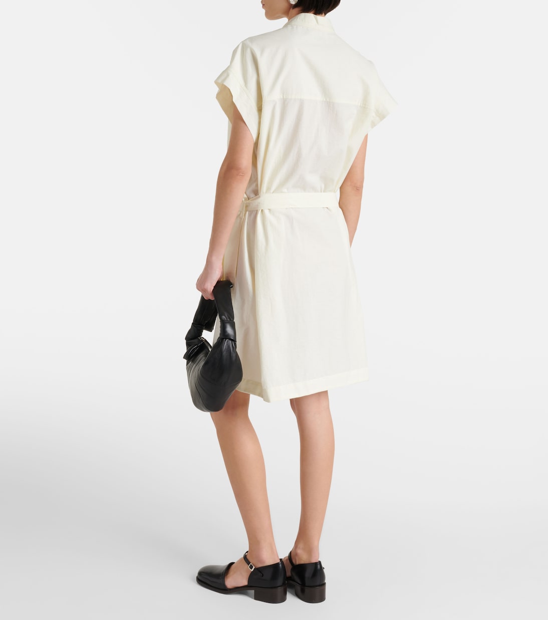 Asymmetrical cotton-blend minidress | Lemaire