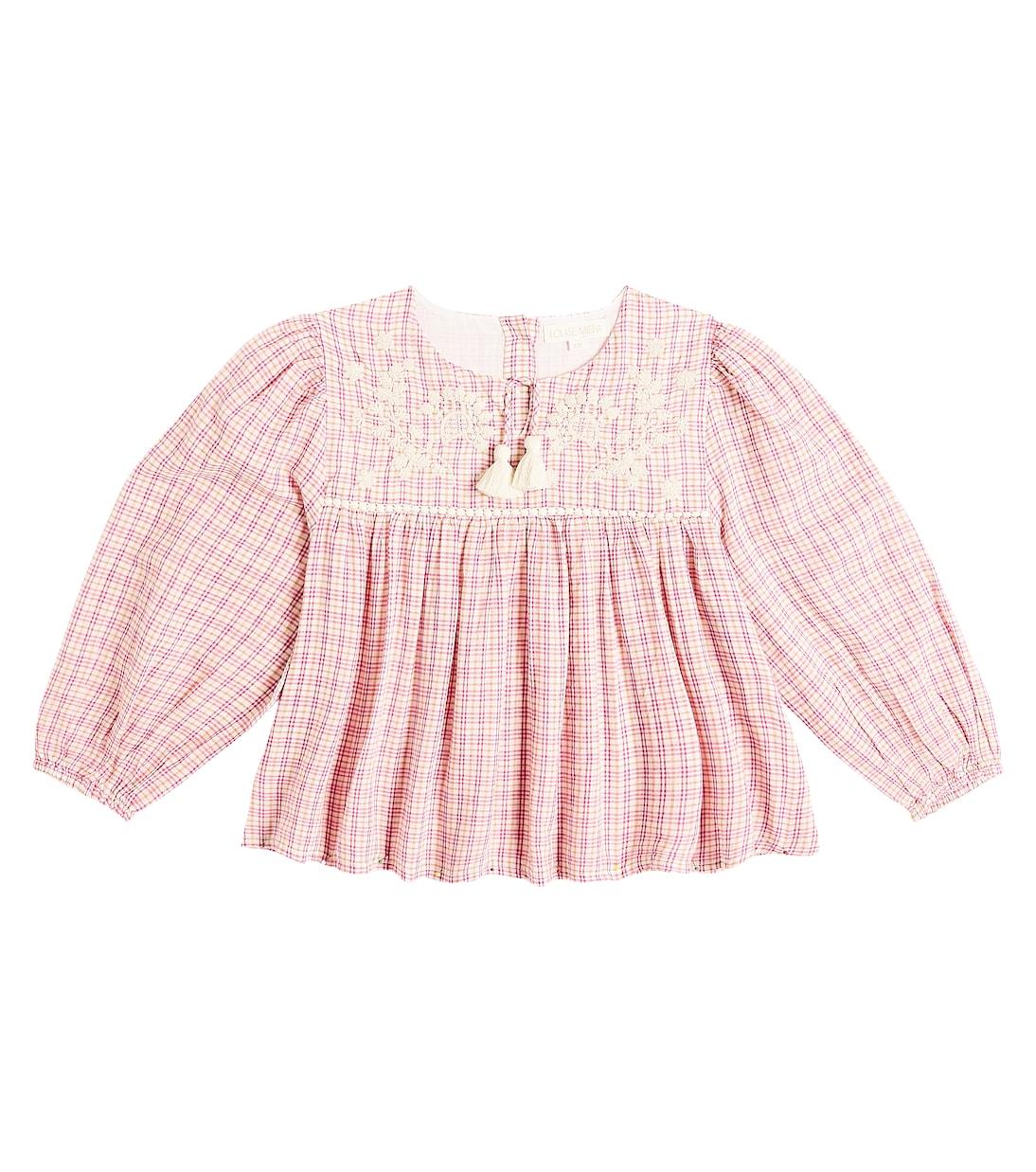 Blouse Vally en coton à carreaux | Louise Misha