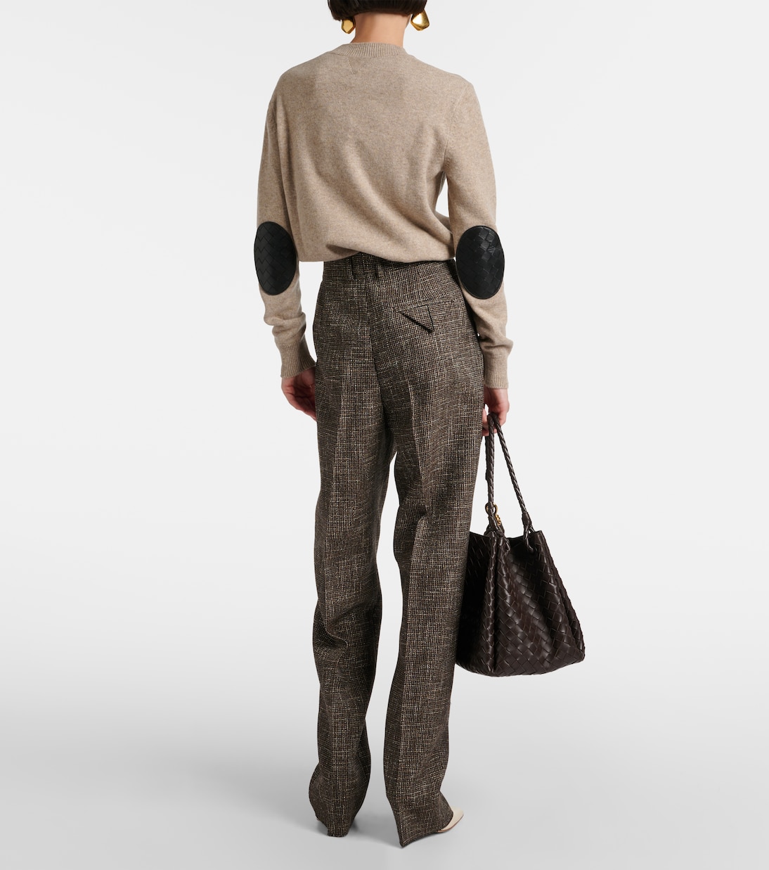 Wool and cotton-blend wide-leg pants | Bottega Veneta