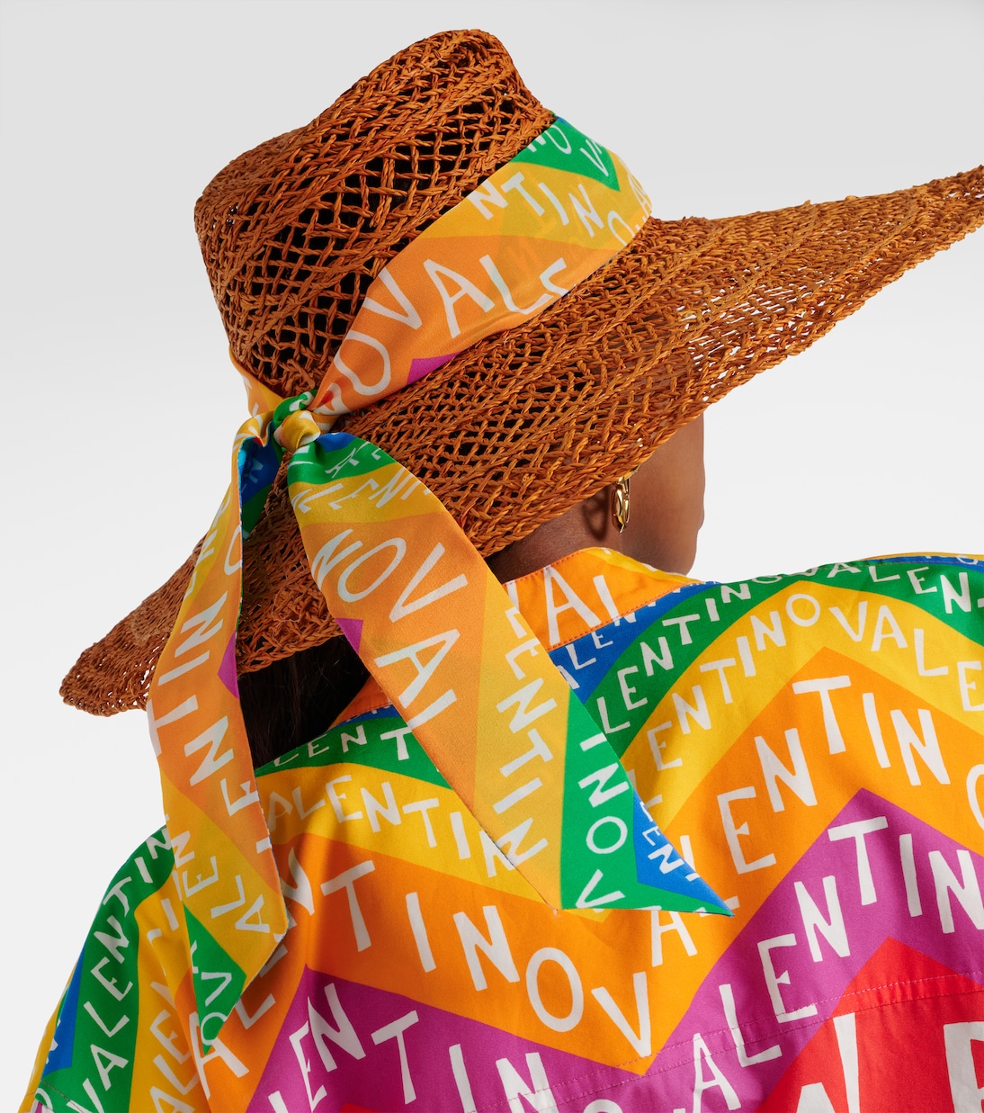 Sombrero Valentino Chevron 24 de paja | Valentino