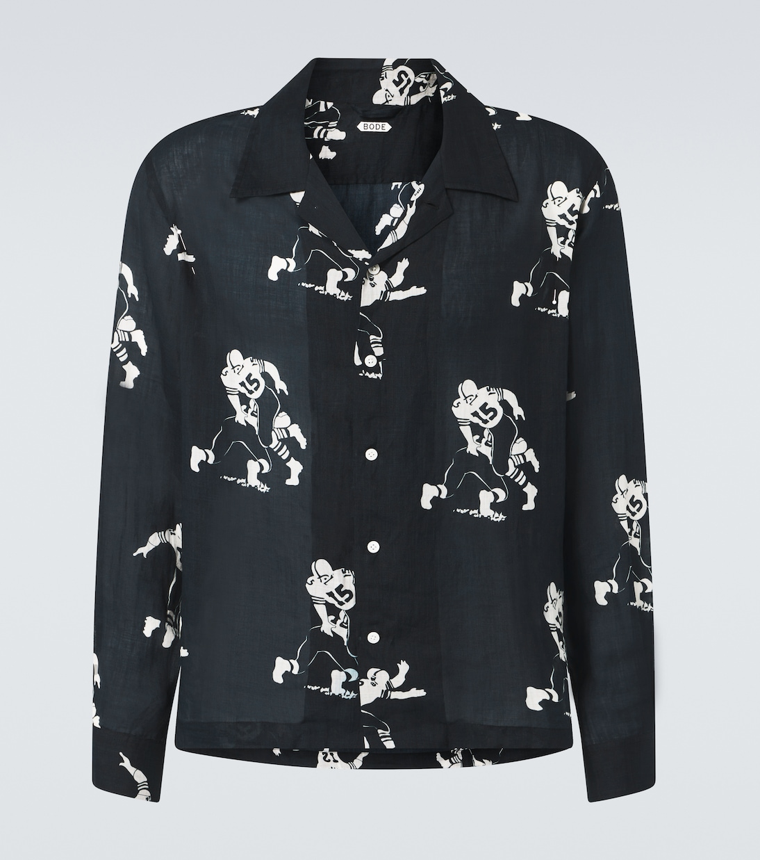 Camicia Football Silhouette in lino | Bode