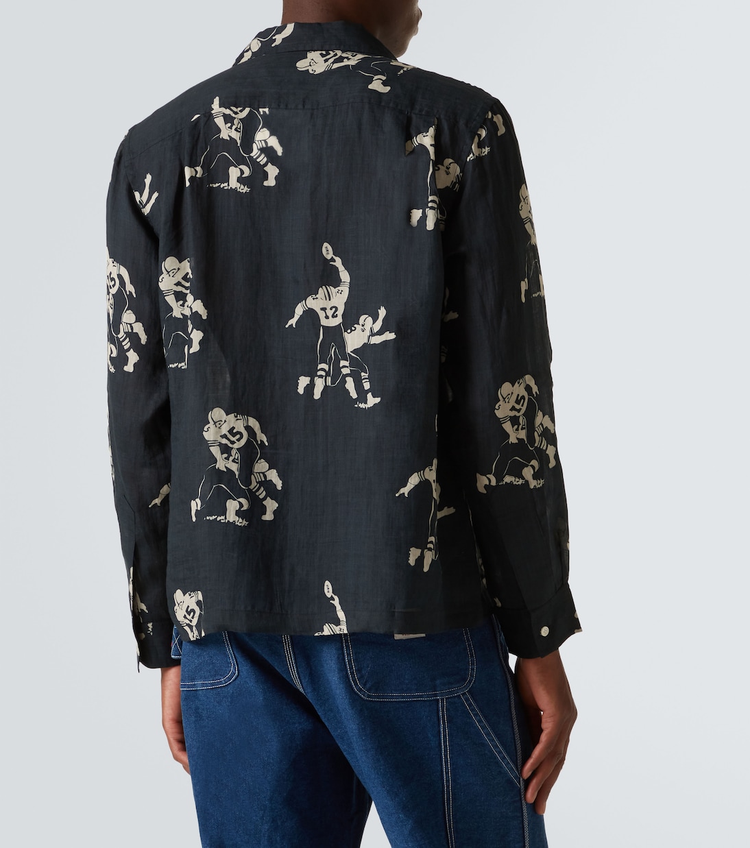 Camicia Football Silhouette in lino | Bode