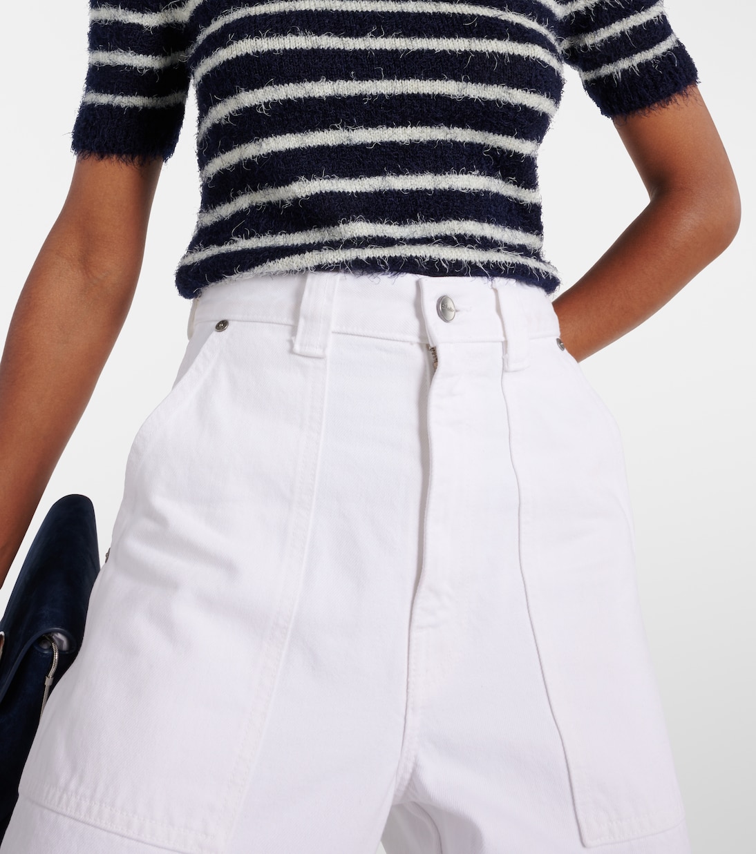 Jeans a gamba larga Hewitt a vita alta | Khaite