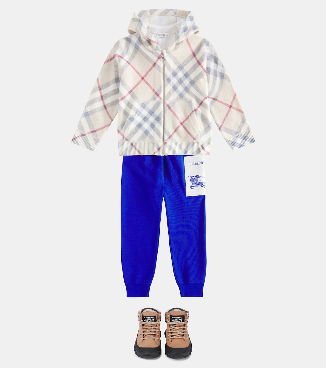 Sudadera de lana con Burberry Check | Burberry Kids