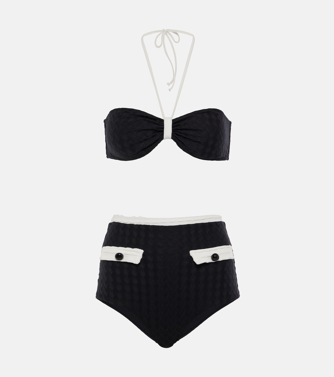 Bikini in jacquard a vita alta | Adriana Degreas