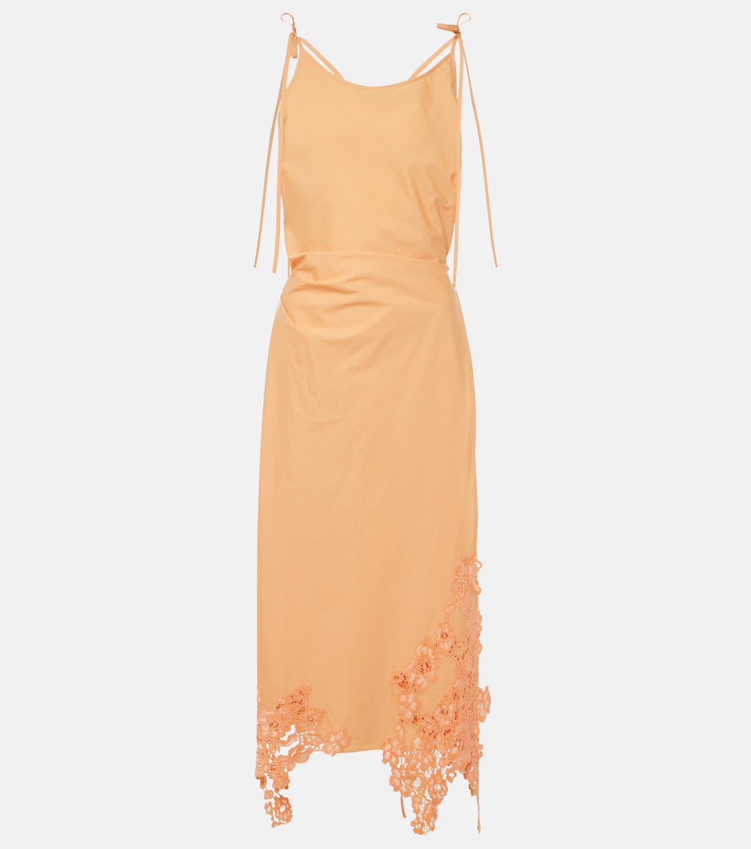 Robe midi en coton et dentelle | Acne Studios