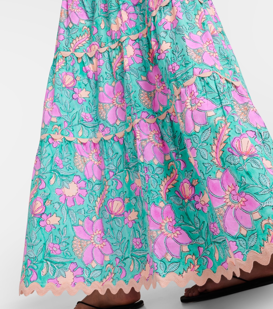 Colorblocked cotton poplin maxi dress | Juliet Dunn