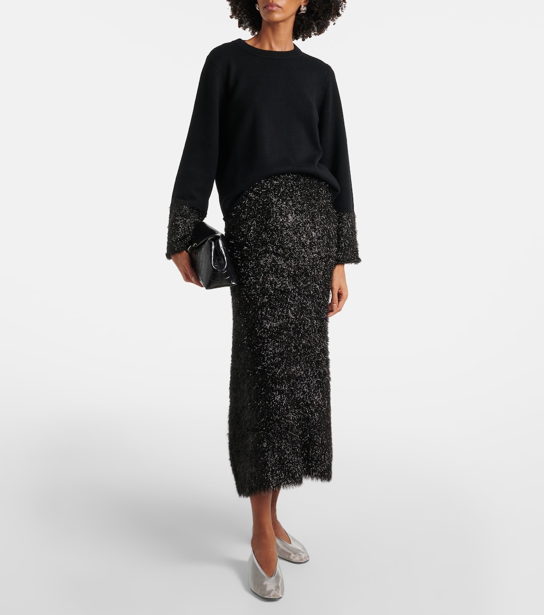 Pullover in maglia con lamé | Jardin des Orangers