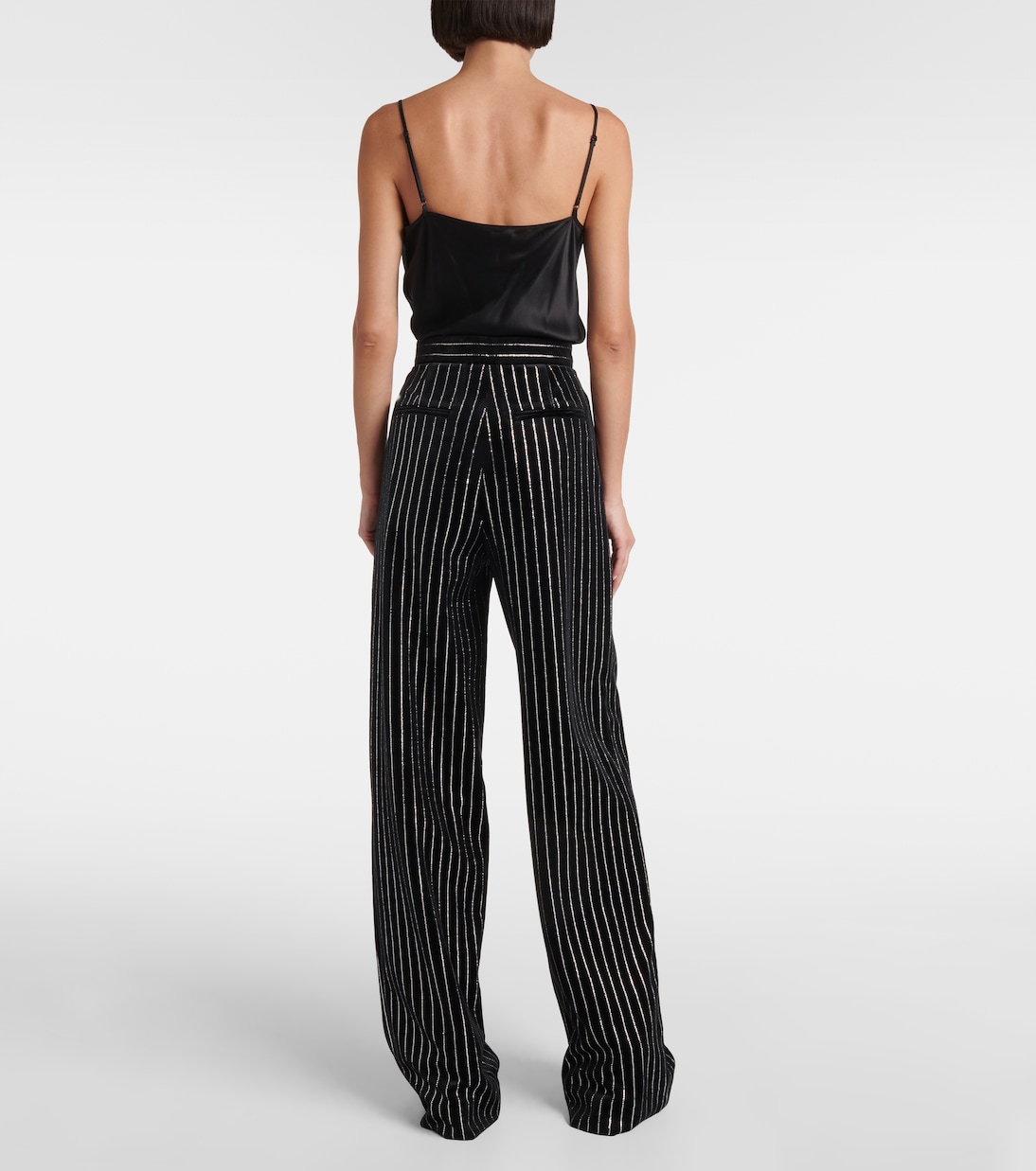 Pantaloni in velluto con cristalli | Alex Perry