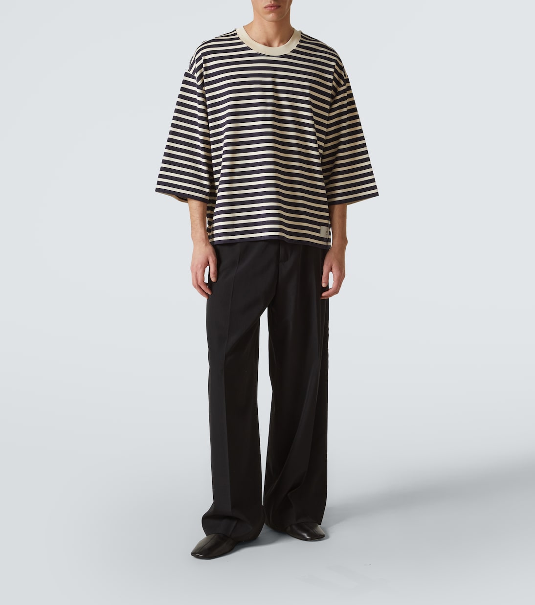 T-shirt in jersey di cotone a righe | Ami Paris
