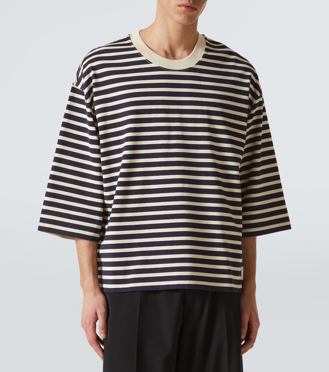 T-shirt in jersey di cotone a righe | Ami Paris