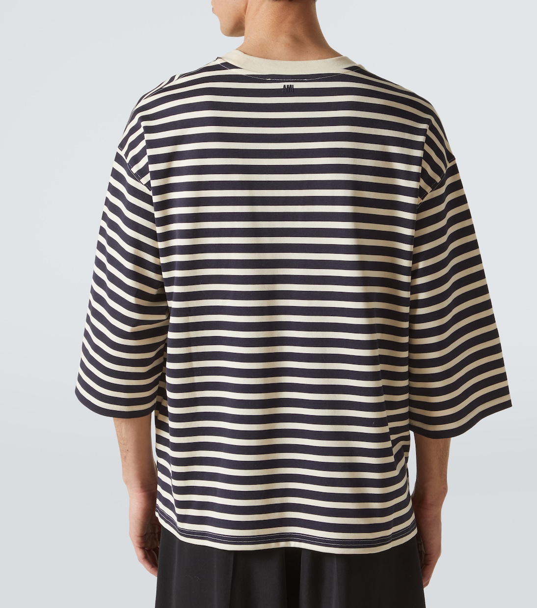 T-shirt in jersey di cotone a righe | Ami Paris