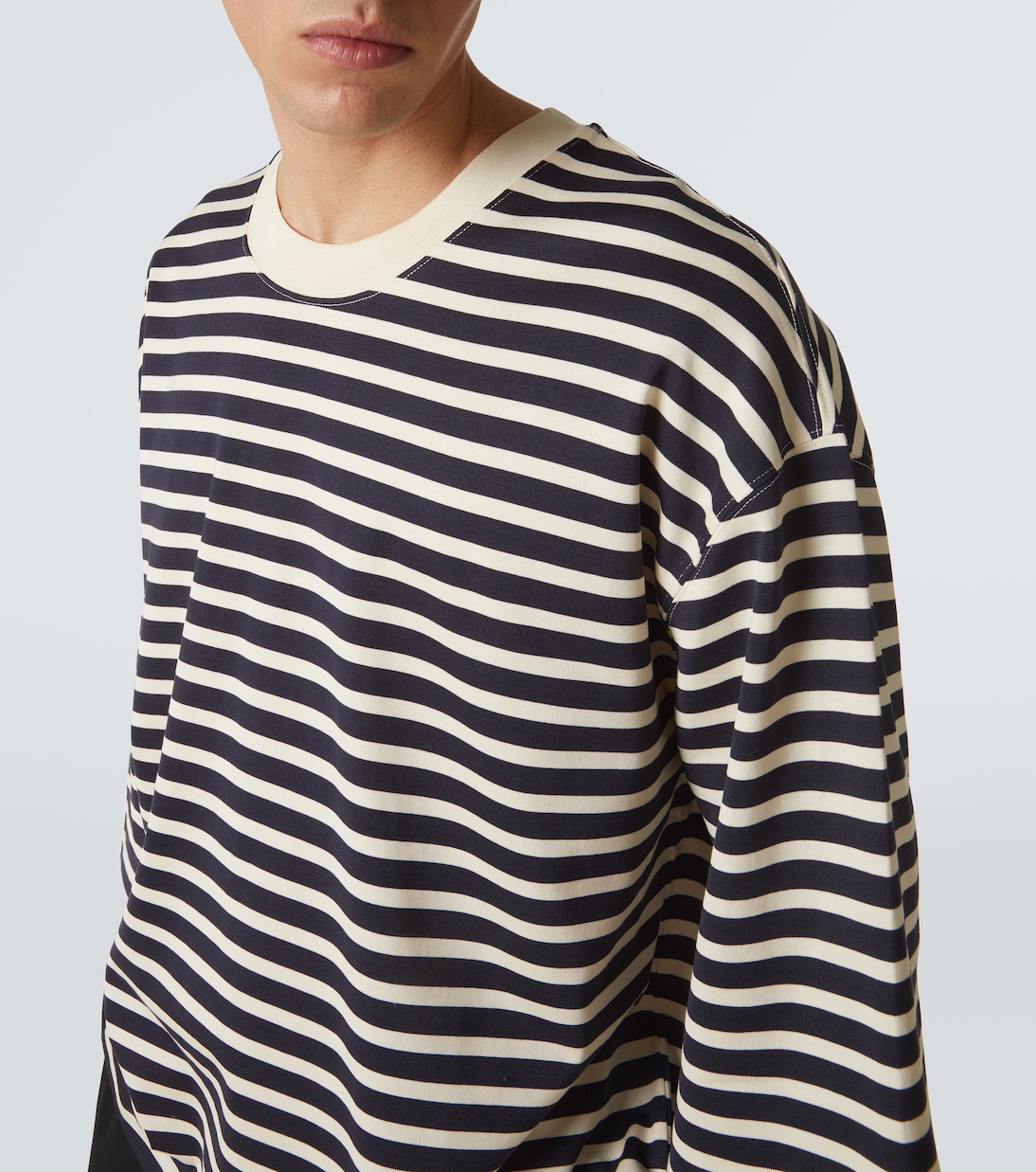T-shirt in jersey di cotone a righe | Ami Paris