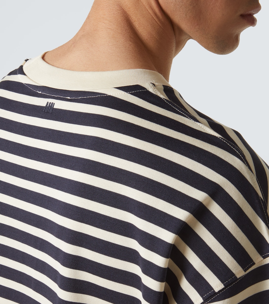 T-shirt in jersey di cotone a righe | Ami Paris