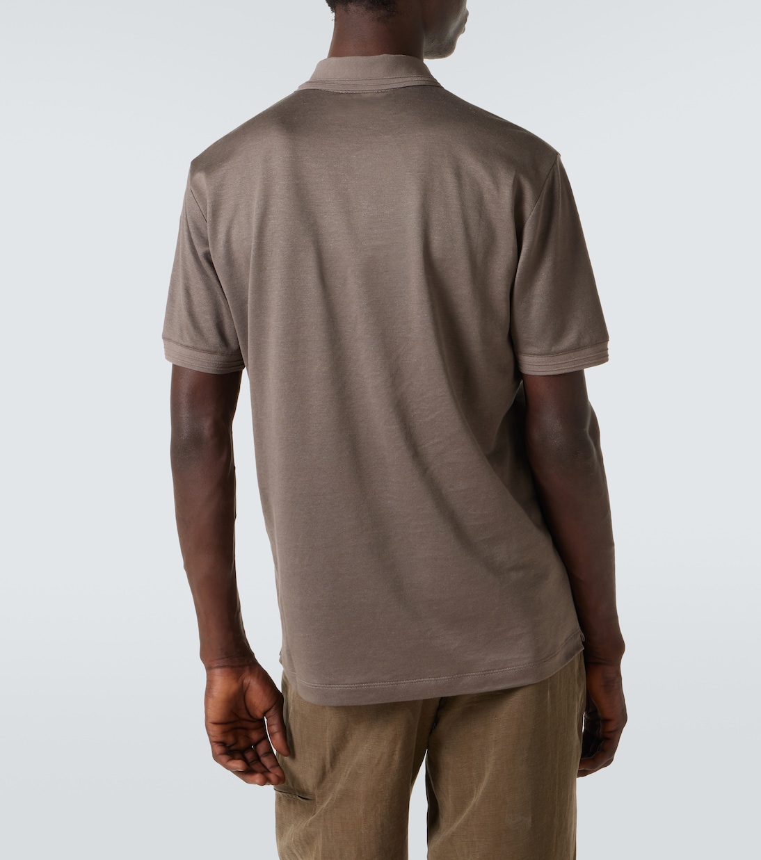 Polo in seta, lino e cotone | Giorgio Armani