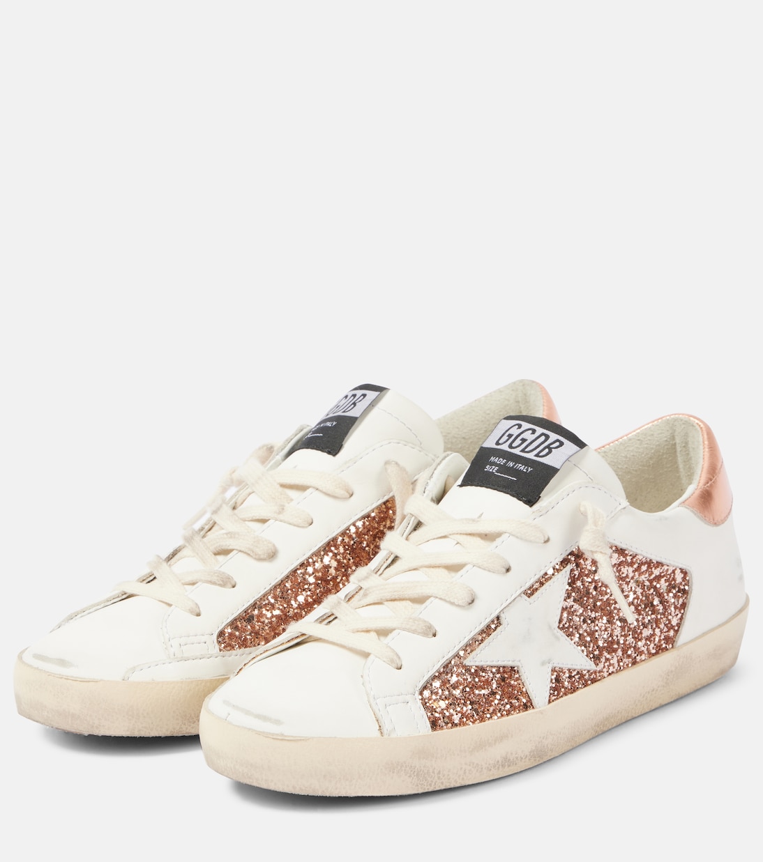 Baskets Super-Star en cuir à paillettes | Golden Goose
