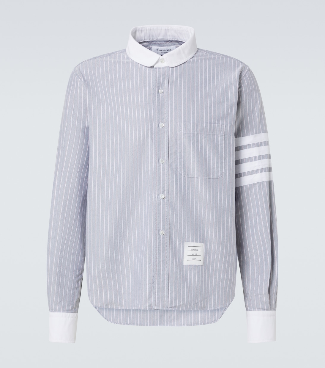 Camicia 4-Bar in cotone gessato | Thom Browne