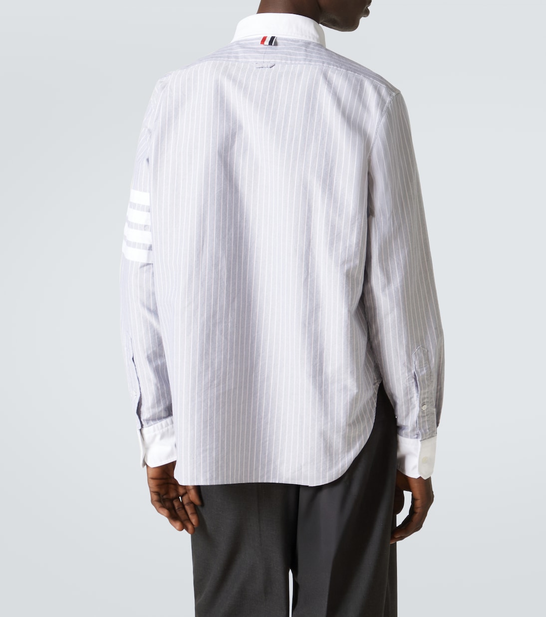 Camicia 4-Bar in cotone gessato | Thom Browne