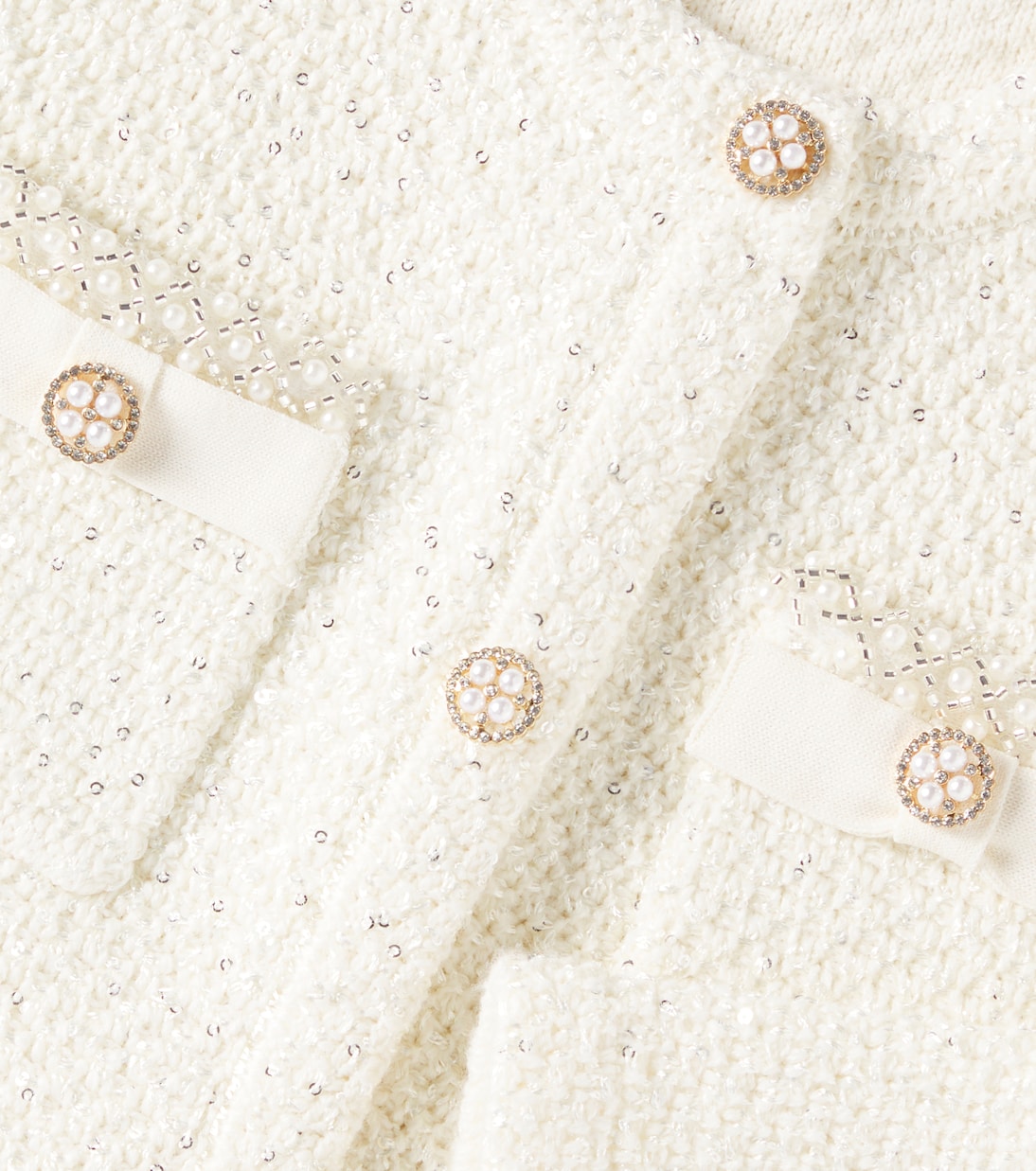 Sequined cotton-blend cardigan | Self-Portrait Kids