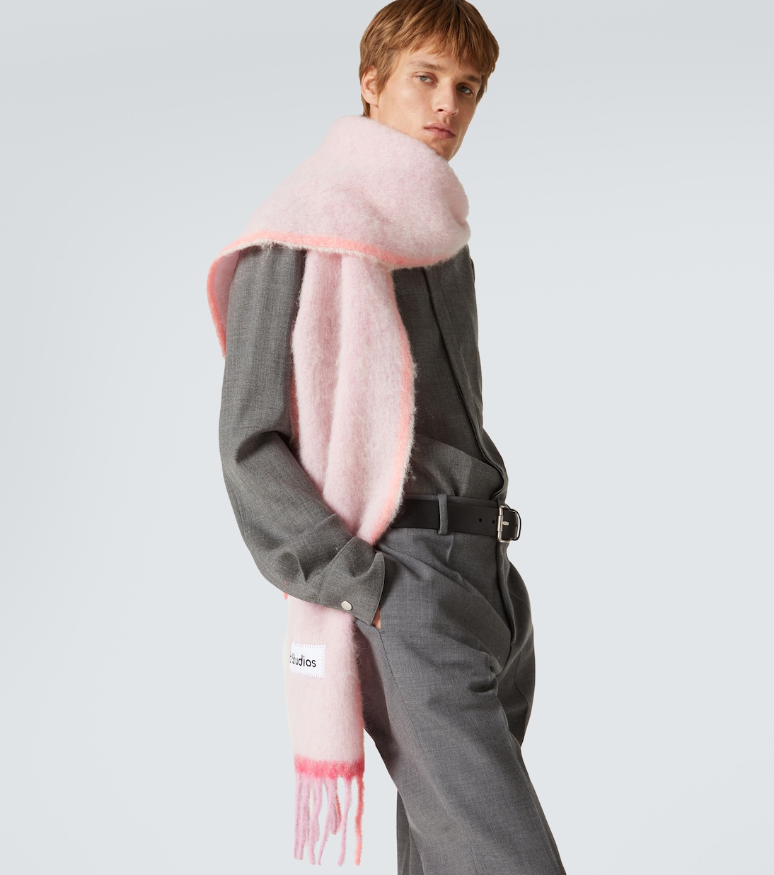 Checked alpaca and wool-blend scarf  | Acne Studios