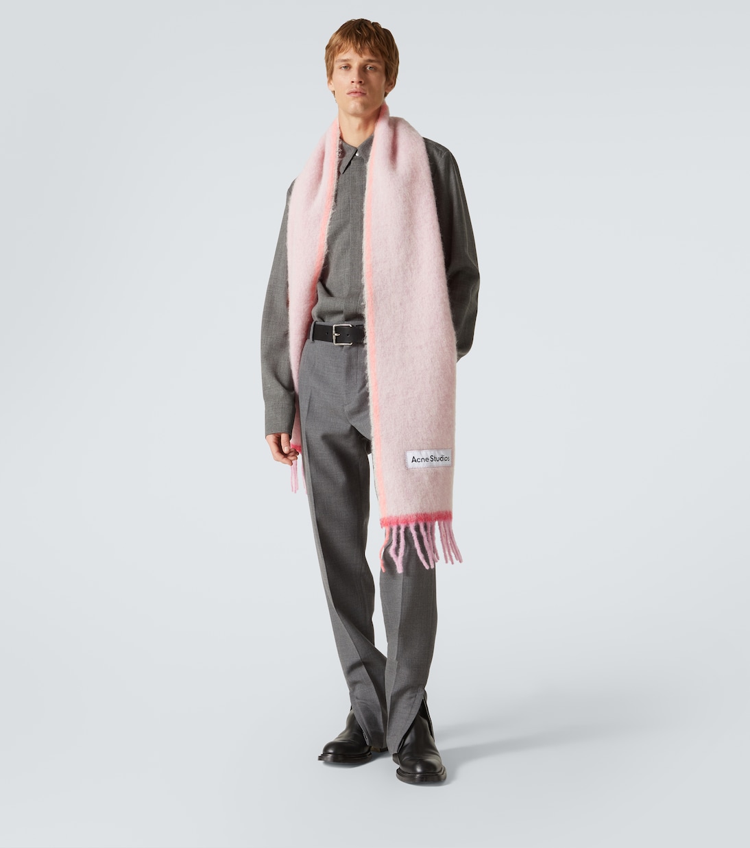 Checked alpaca and wool-blend scarf  | Acne Studios