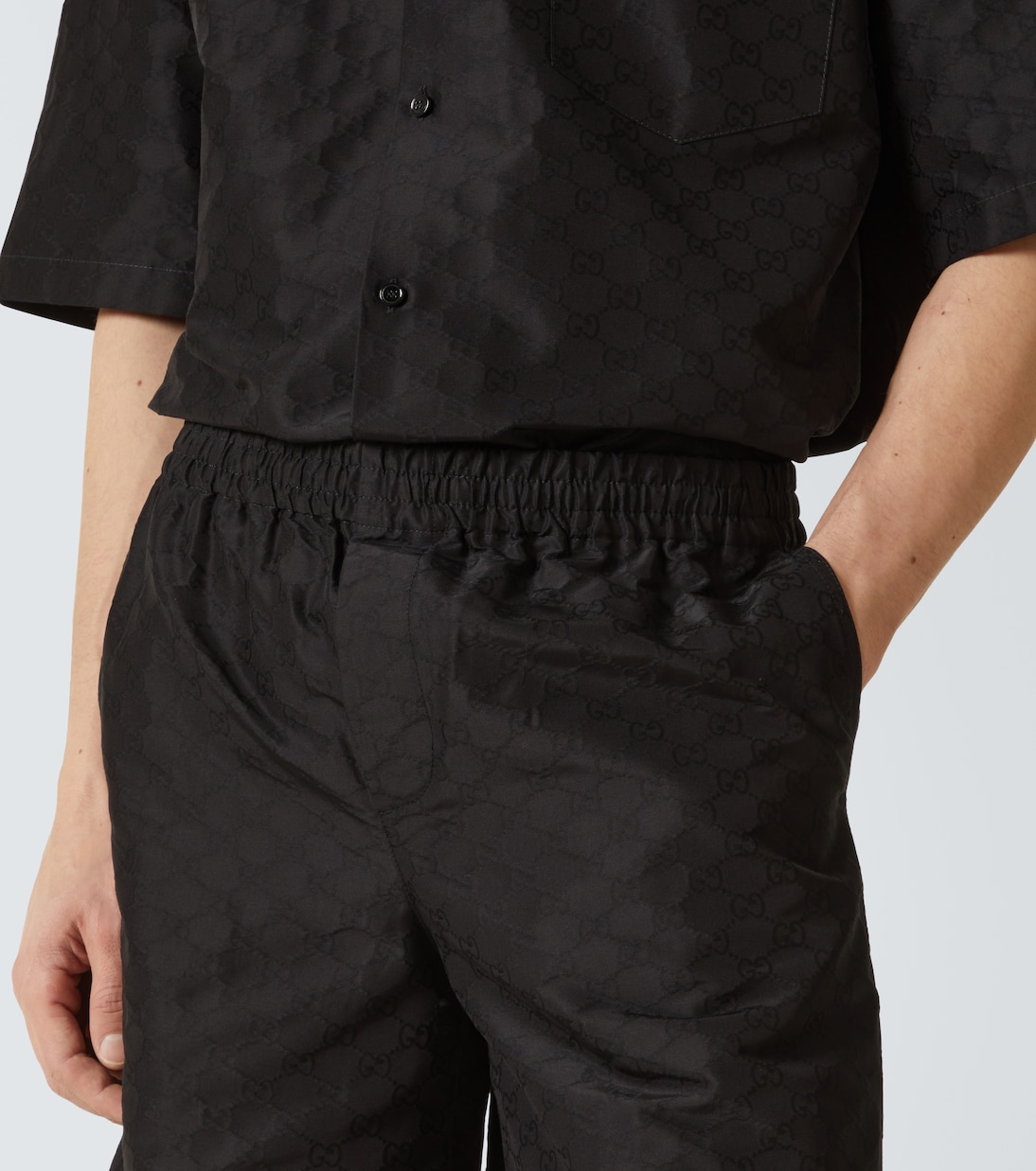 Shorts GG aus Baumwolle und Seide | Gucci