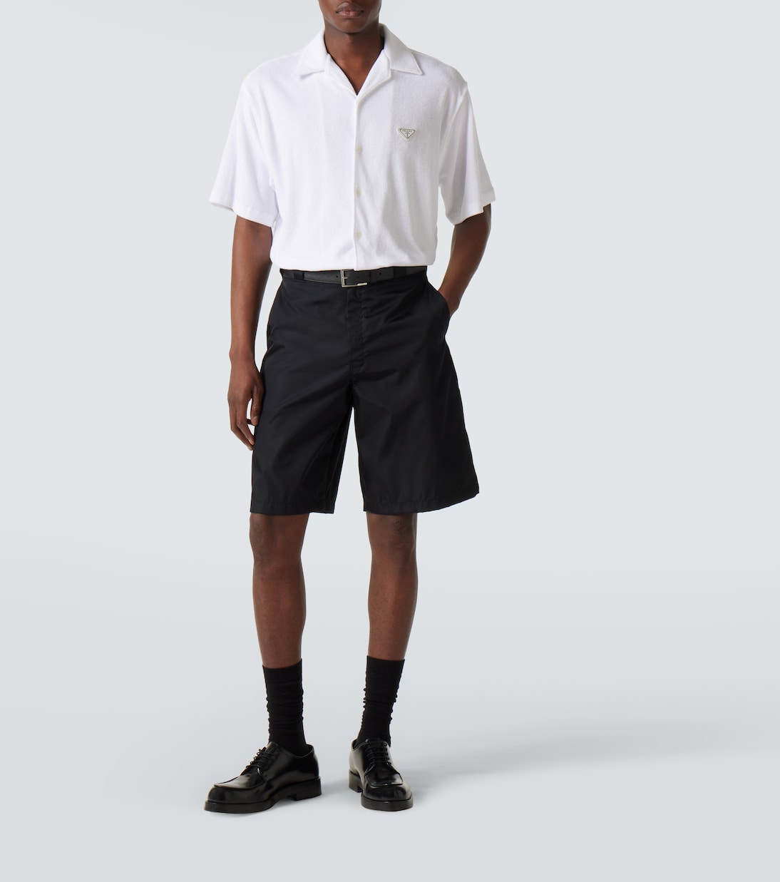 Camicia bowling in spugna di cotone | Prada