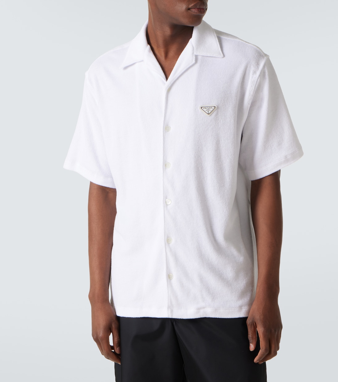 Camicia bowling in spugna di cotone | Prada